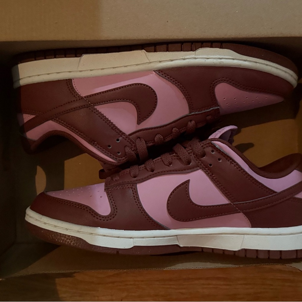 Nike Pink and Brown Dunks